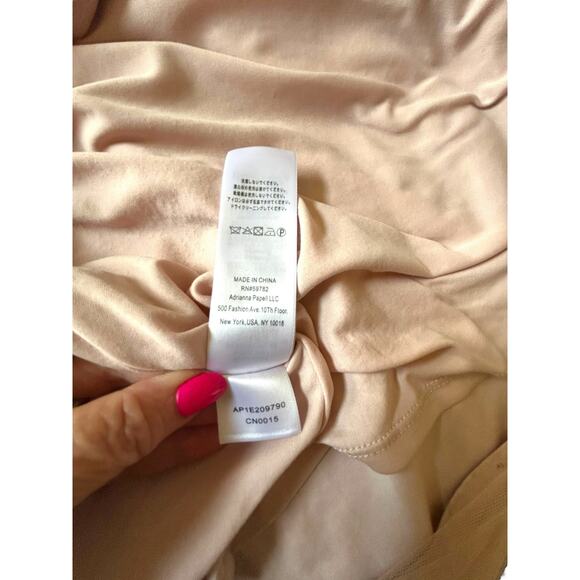 Adrianna Papell Blush Floral Embroidered Halter Gown - Size 12 - Picture 15 of 16